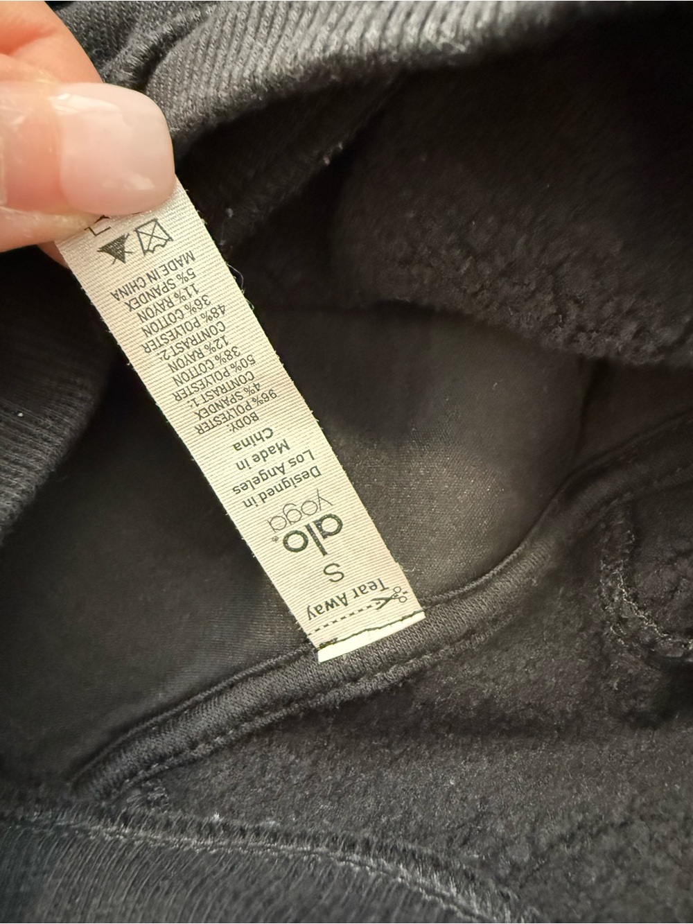 Alo Yoga Velour Baller Hoodie Grey/Black - Picture 5 of 5